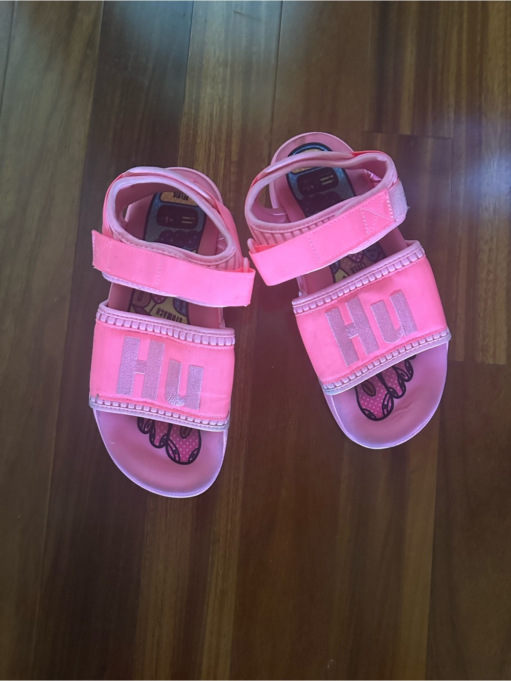 adidas Pharrell Williams Bright Pink Hook-and-Loop Sandals